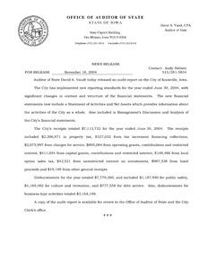 City of Knoxville Report Request.